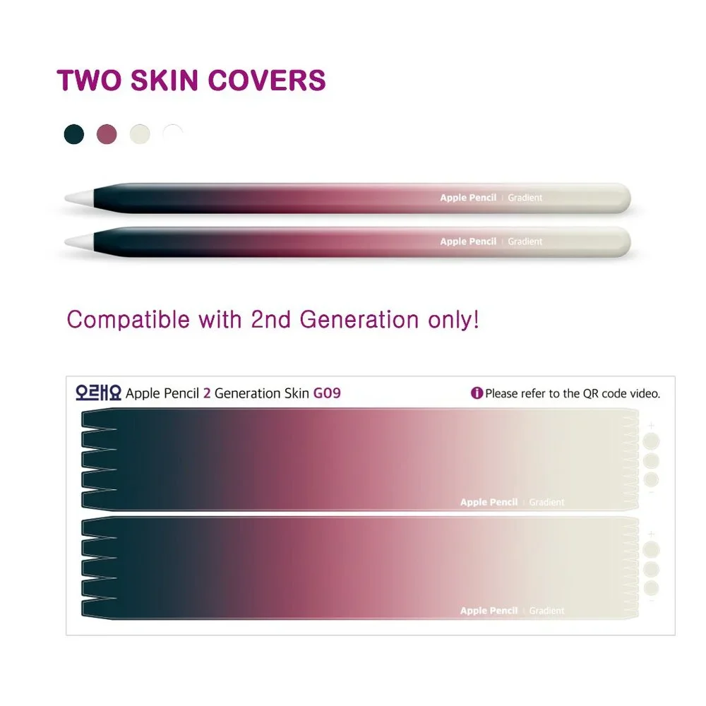 Apple Pencil Skin [2 Pack] Ultra Thin 3M Premium Vinyl Cover - 2nd Generation